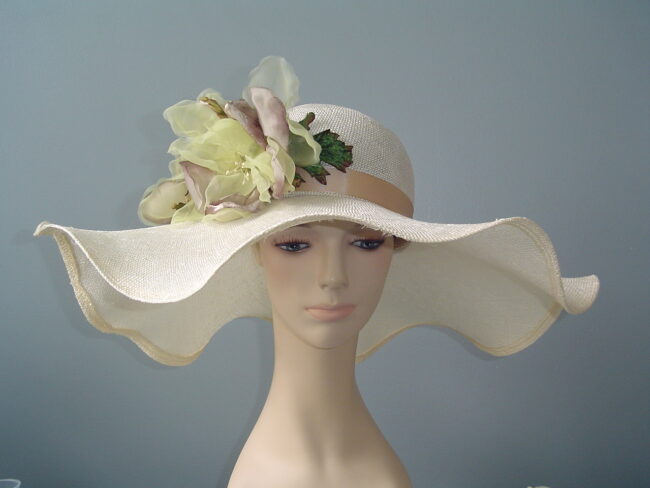 Spring Breeze Polly Singer Wavy Brim oversize hat