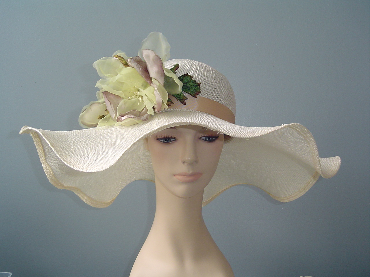 Spring Breeze Polly Singer Wavy Brim oversize hat