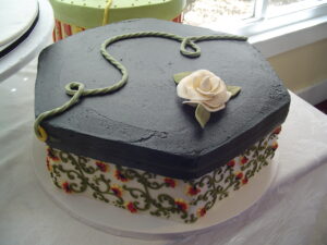 Stunning hat box cake by Cakes by Darcy
