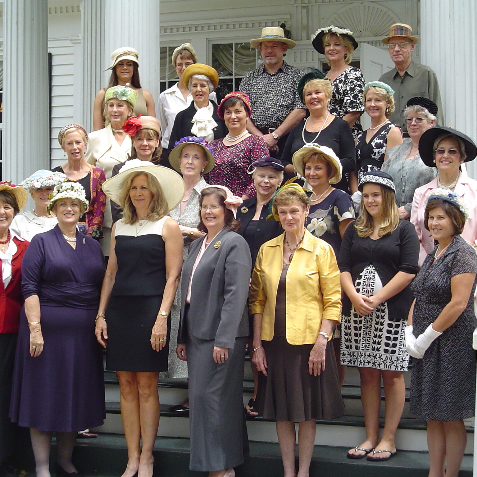 Roswell Event 016 Hats on for Hembree Vintage Fashion Show in Roswell, Georgia