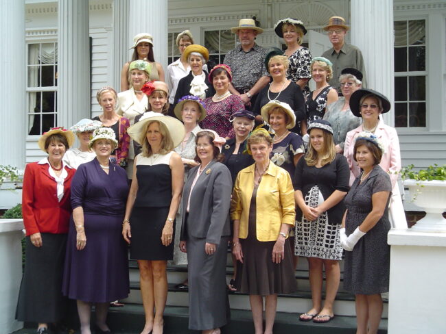 Roswell Event 016 Hats on for Hembree Vintage Fashion Show in Roswell, Georgia