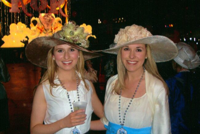 Amy and Emily Emily and Amy at Mardi Gras