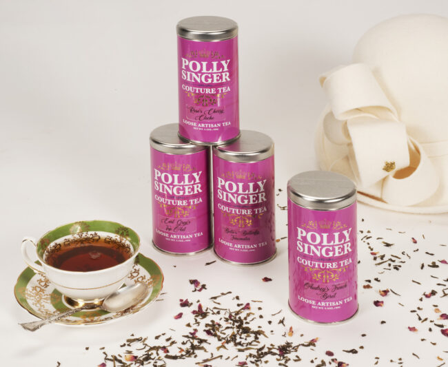 small res polly tea 4 cups and loose tea