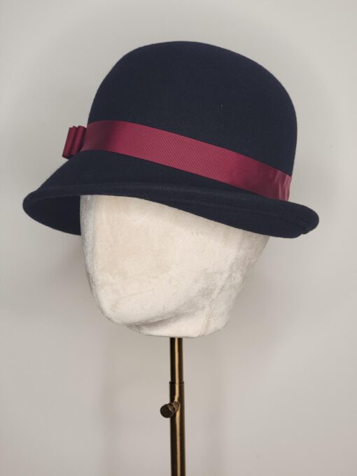 Daphne Navy cloche with gold snaffle bit downton abbey