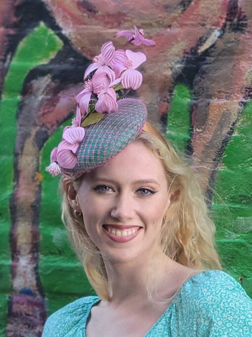 Kentucky Derby Pink Dogwood Fascinator