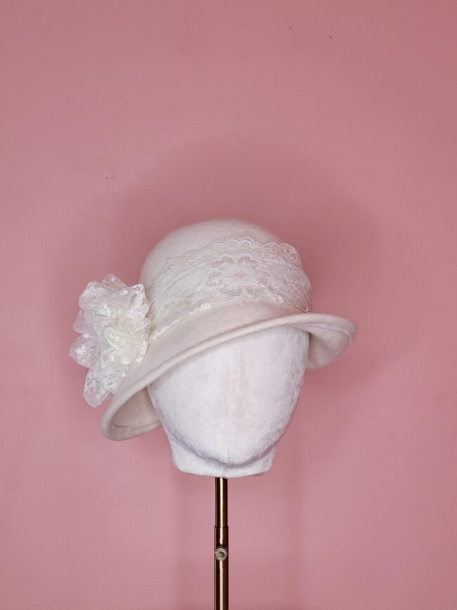 Victoria White Lace Cloche
