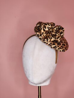Catnip Leopard Silk Fascinator