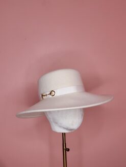 Audrey's White Gold Bridle Bit Hat