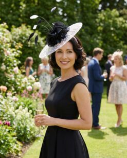 Amy Black and White Veiled Saucer