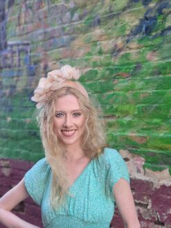 Elizabeth Pink Veiling Headband