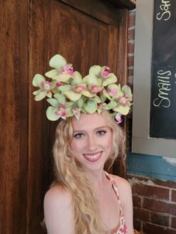 Tamara Green Orchid Fascinator