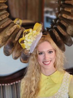 Melissa Yellow and White Percher