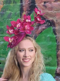 Becca Fuchsia Orchid Percher Fascinator