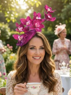 Becca Fuchsia Orchid Percher Fascinator