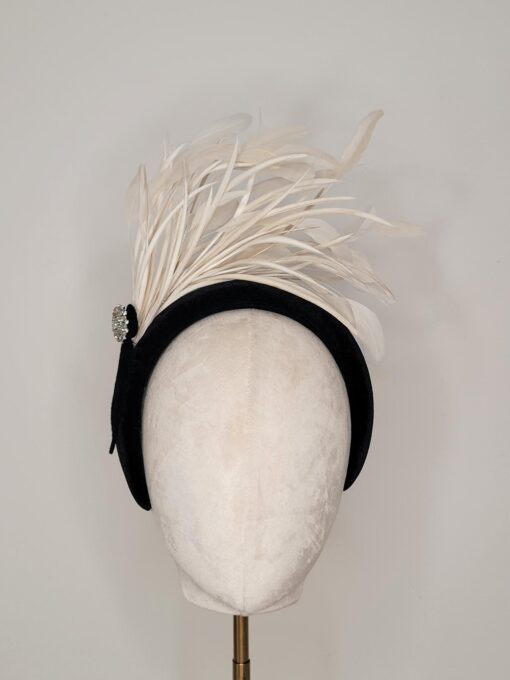 Rosamund White Feather Headband - Image 4