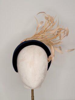 Princess Irina Gold Feather Fascinator