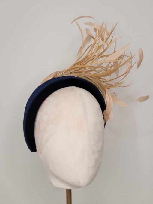 Princess Irina Gold Feather Fascinator
