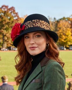Mrs. Levinson leopard print cloche