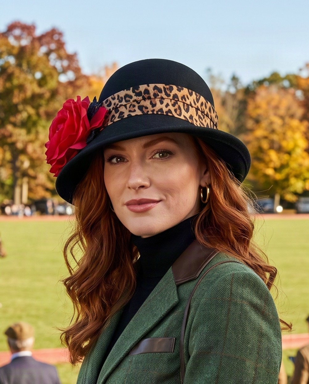 Mrs. Levinson leopard print cloche