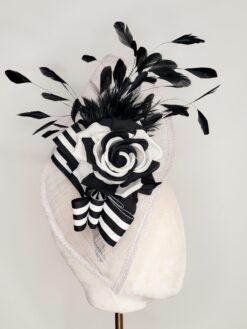 Eliza Black and White Fascinator