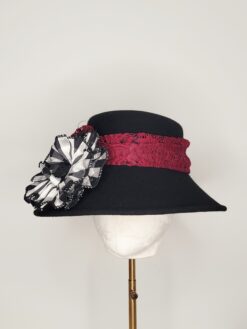 Ripon Black and White Lampshade Hat