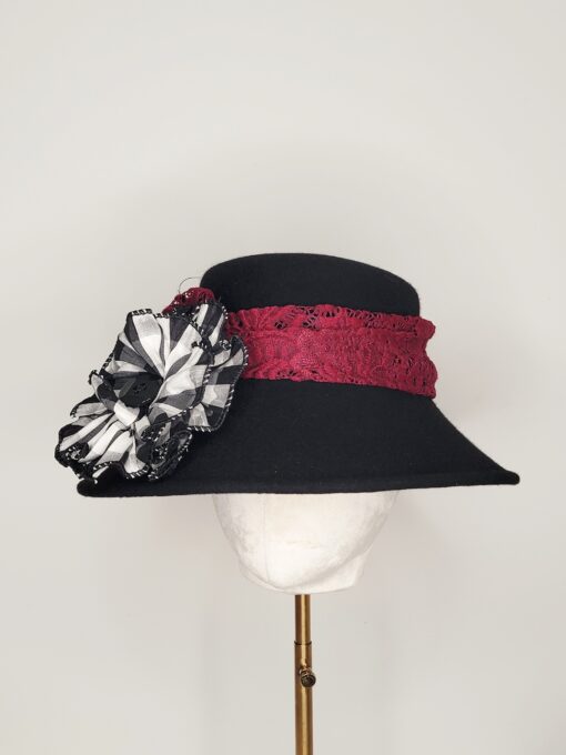 Ripon Black and White Lampshade Hat