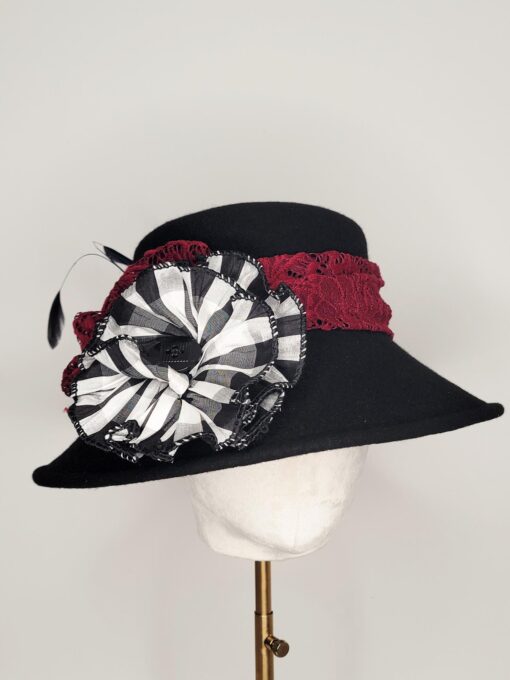 Ripon Black and White Lampshade Hat