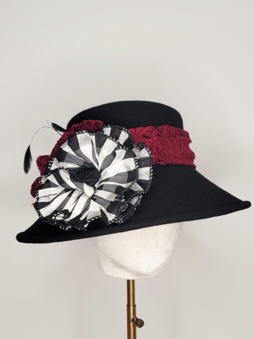Ripon Black and White Lampshade Hat