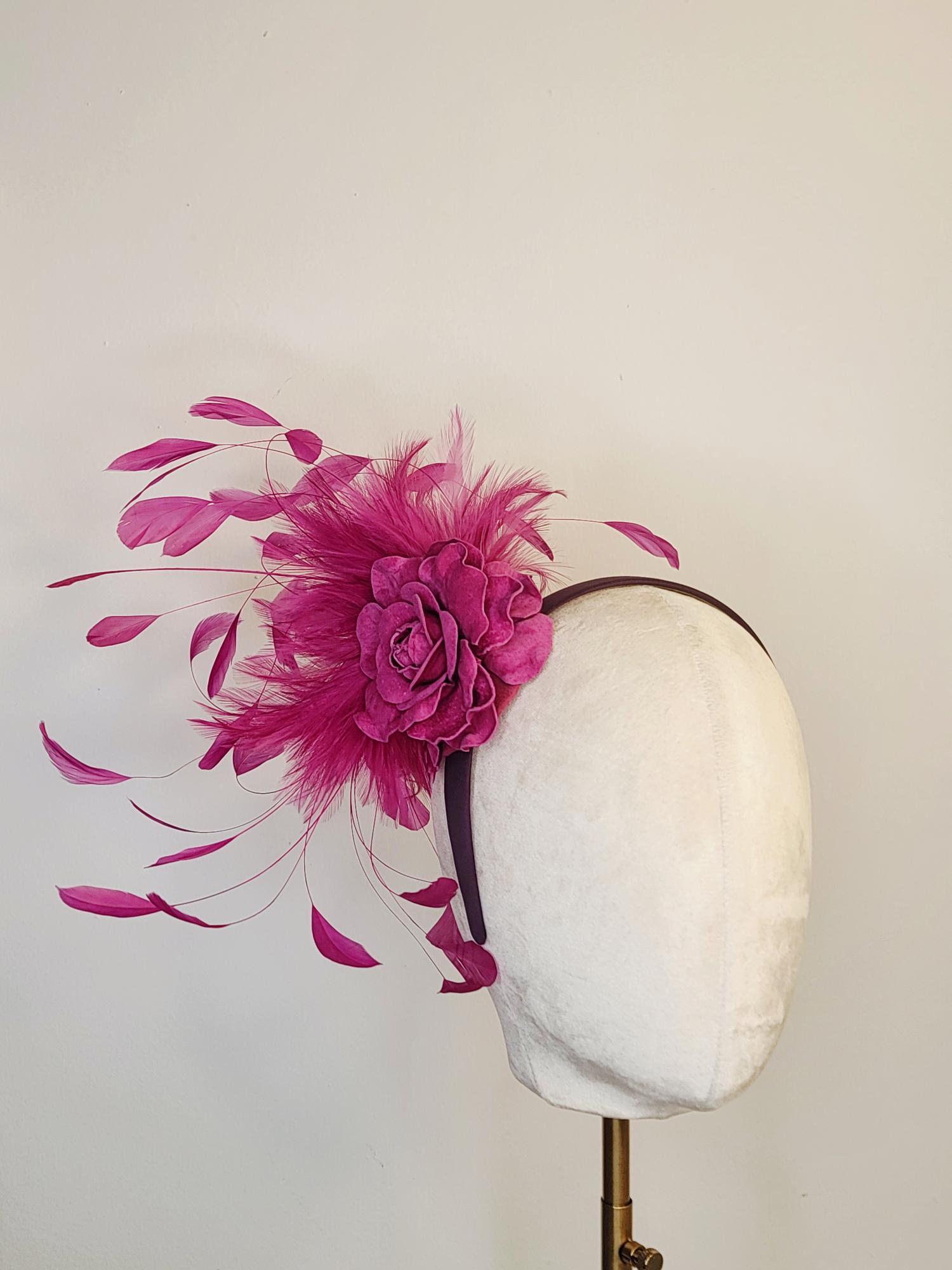 The English Rose Feather Fascinator