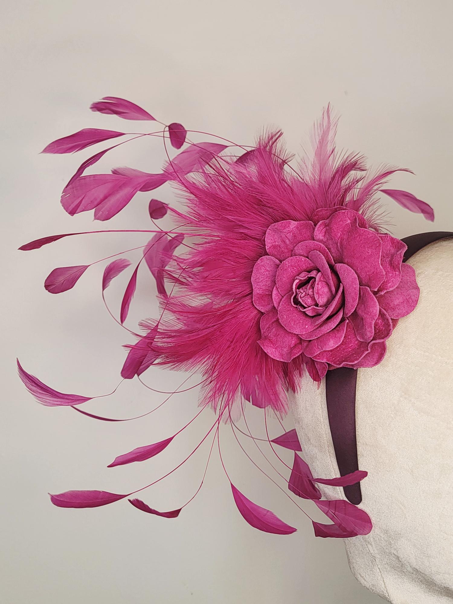 The English Rose Feather Fascinator