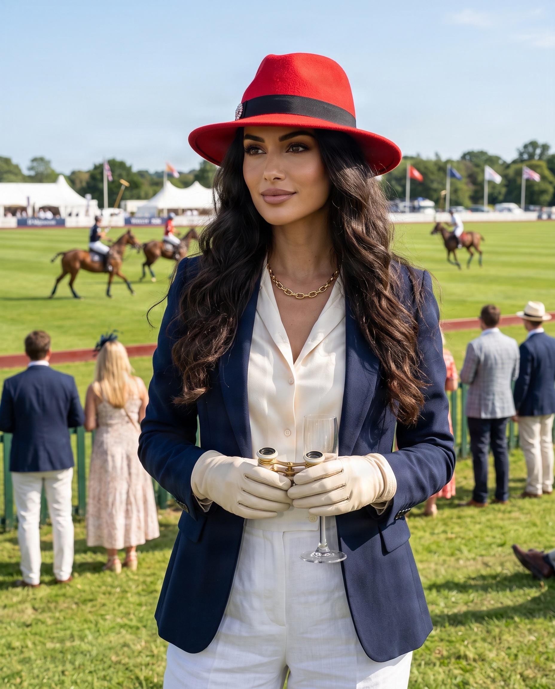Catherine Red Elegant Fedora