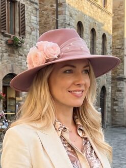 Valentina Rose Pearl Wool Fedora