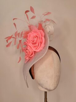 Lulu Coral Pink Fascinator