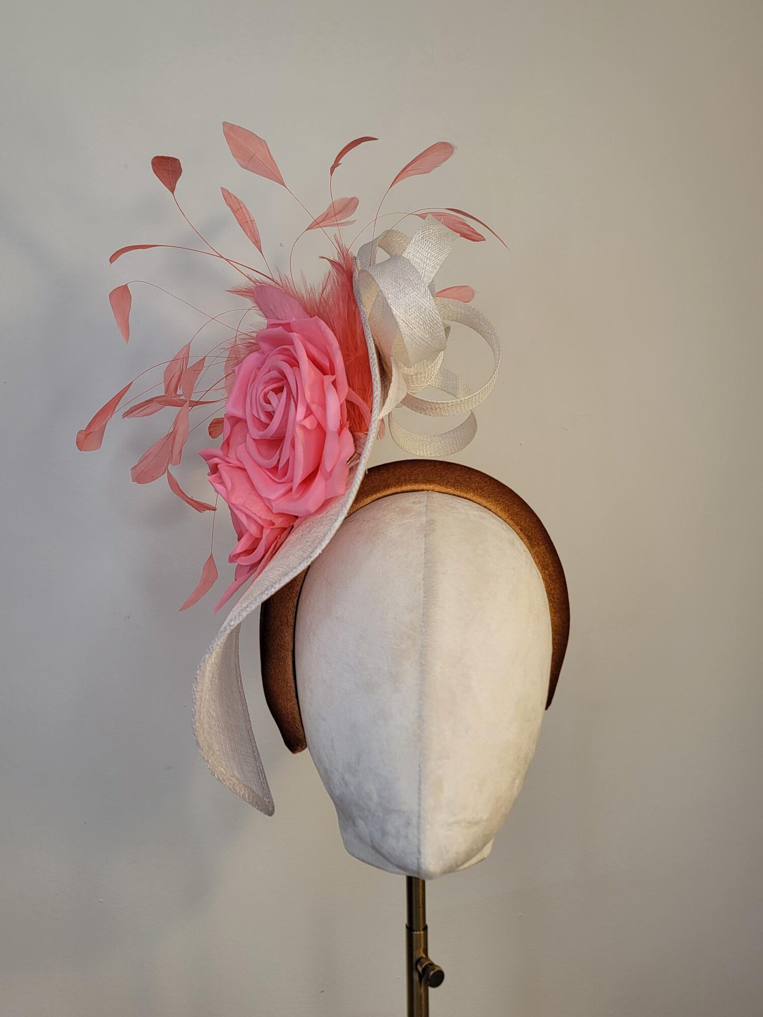 Lulu Coral Pink Fascinator
