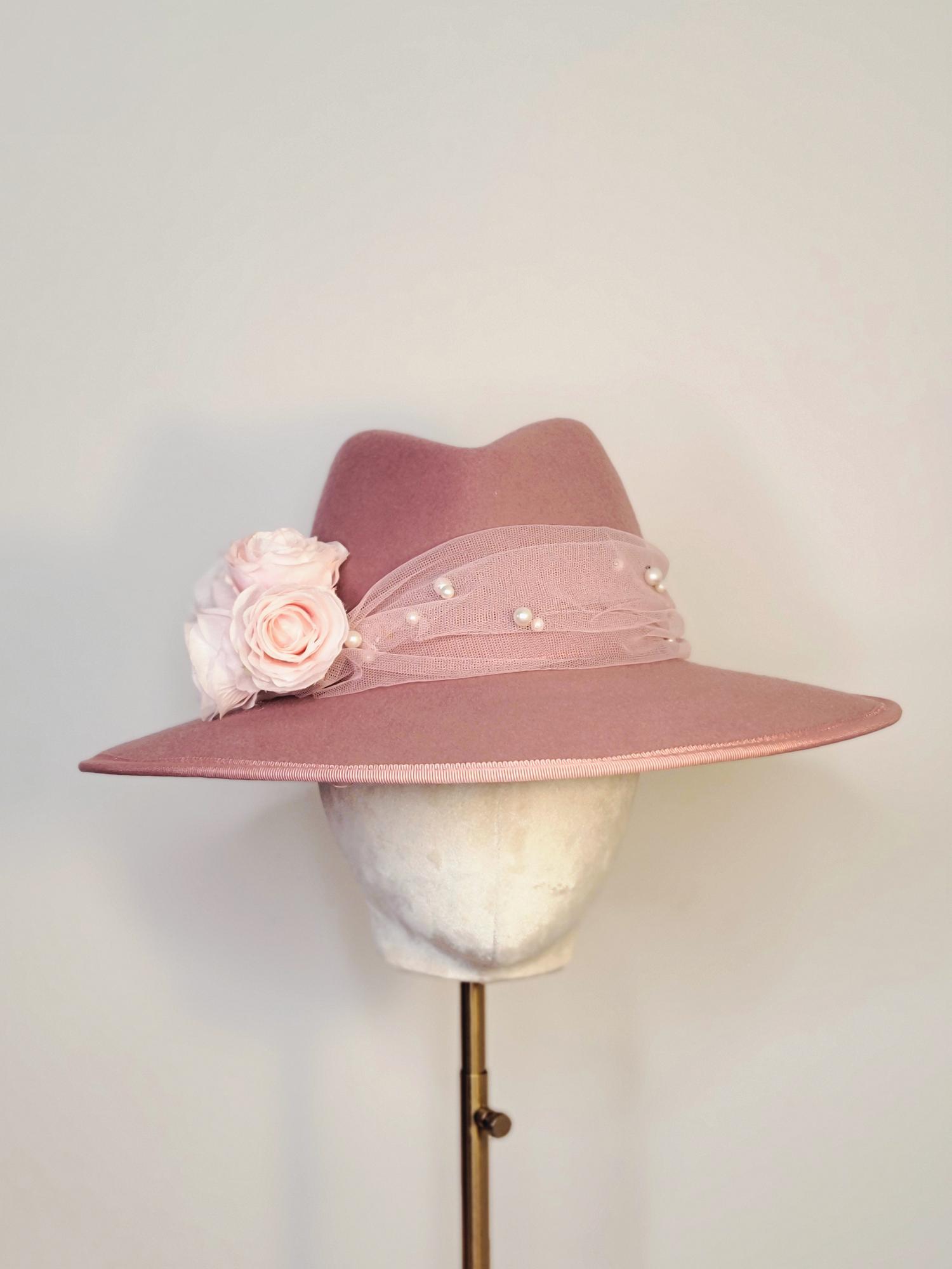 Valentina Rose Pearl Fedora