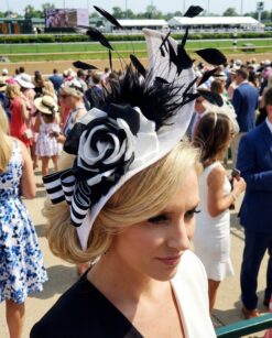 Eliza Black and White Fascinator