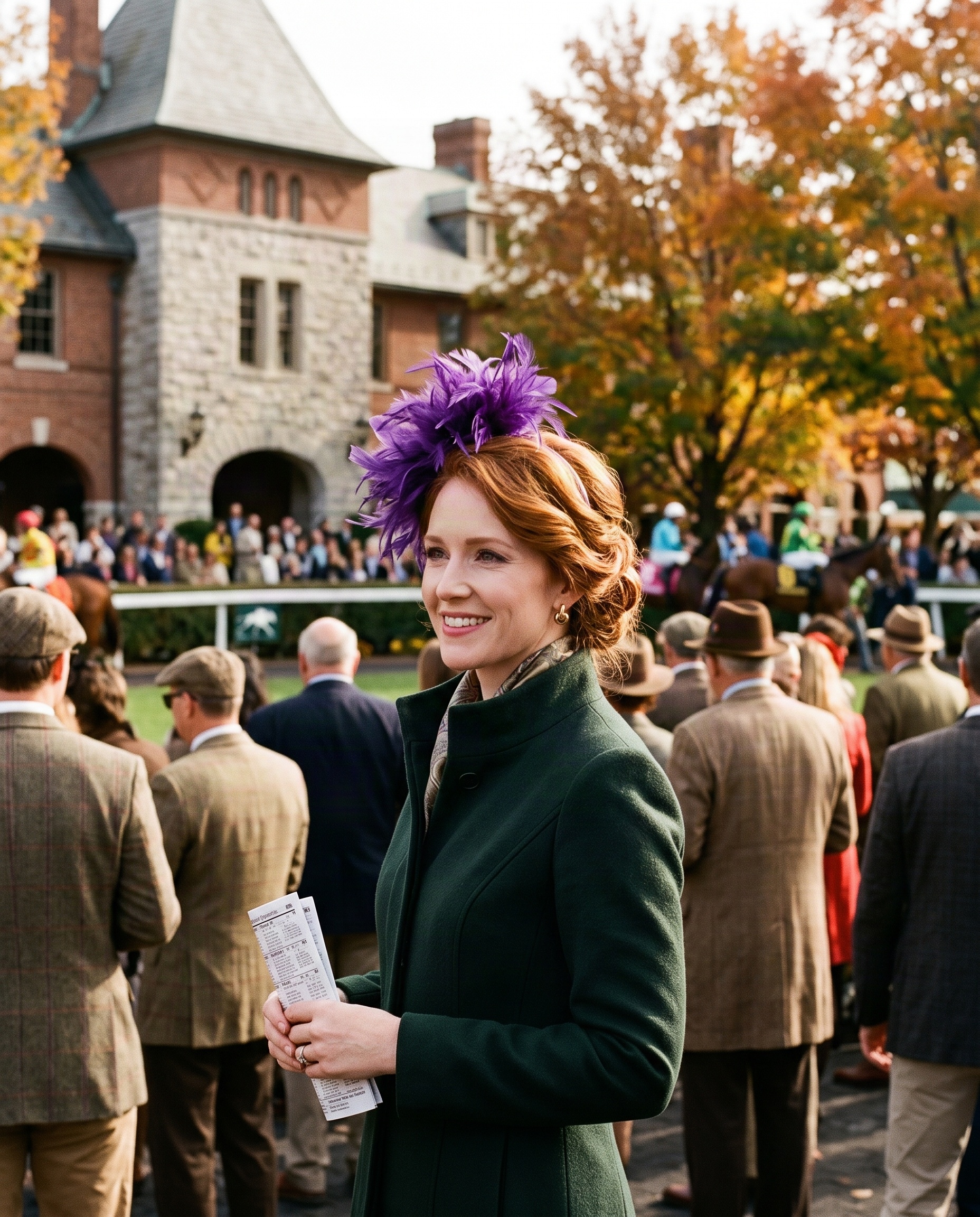 Maggie Purple Feather Fascinator