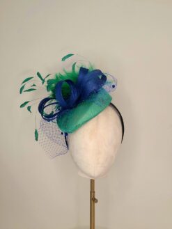 Olivia green and blue Ascot percher