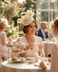 Serena Butter Yellow Royal Ascot Percher Hat