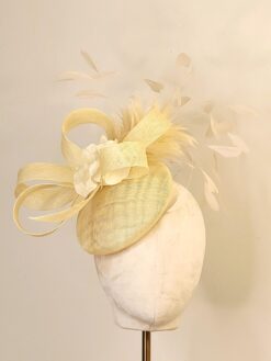 Serena Gentle Yellow Royal Ascot Percher Hat