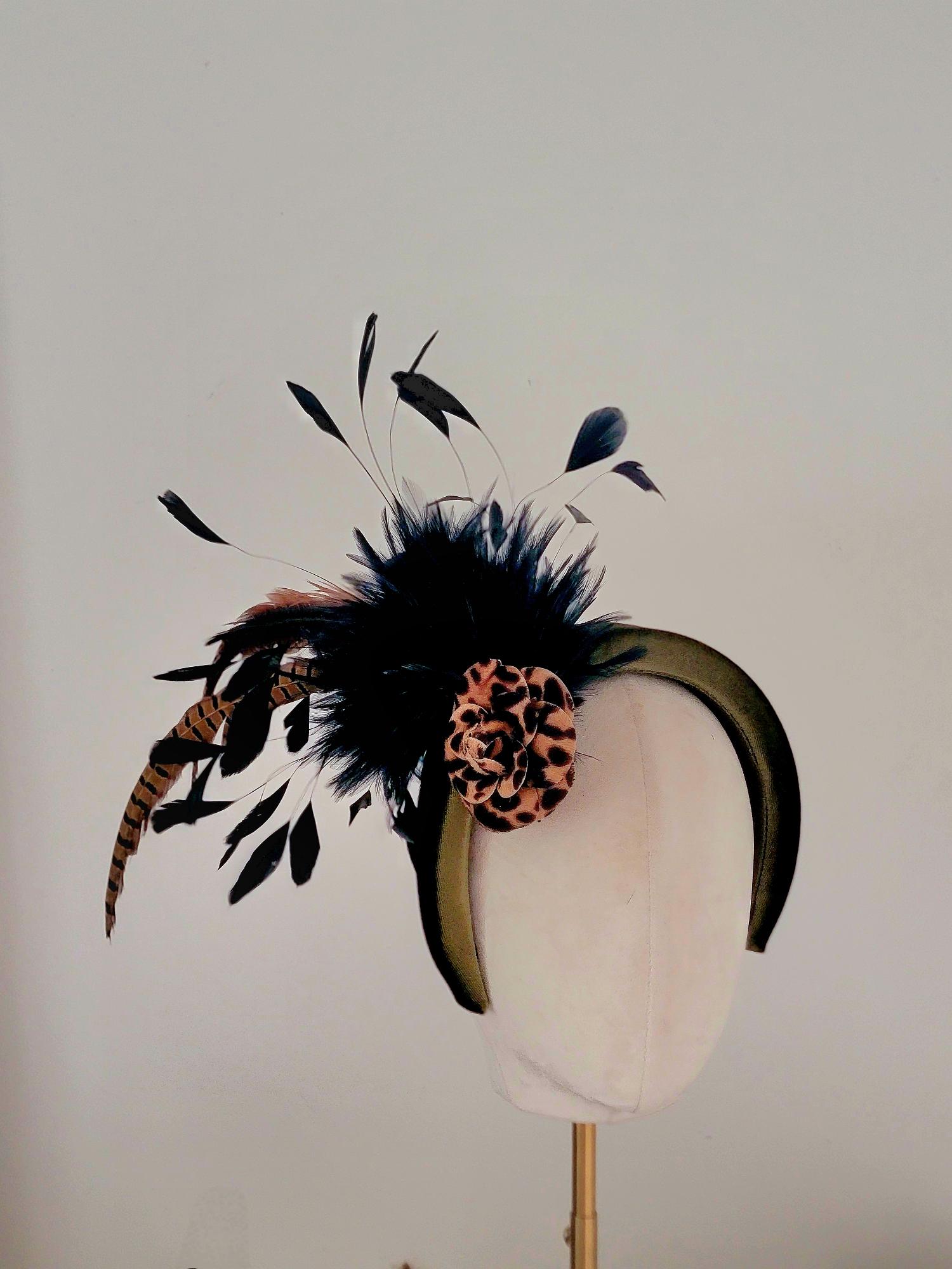 Corinna Fall Feather Fascinator