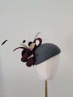 Katerina Grey wool percher hat