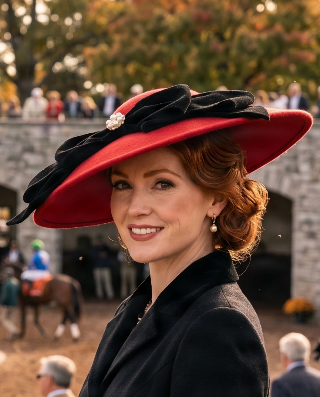 Bella Red Bow Hat