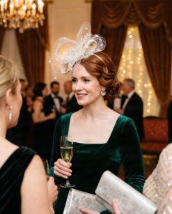 Evangelina Ivory Tulle Fascinator